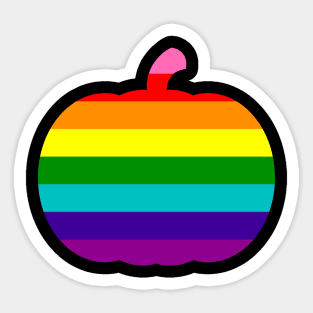 Halloween Pumpkin LGBT Flag Gilbert Baker PRIDE Rainbow Sticker